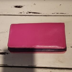 Mywalit matinee leather multi color wallet.